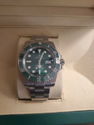 Rolex Submariner Steel Green Ceramic Watch HULK 116610LV 3