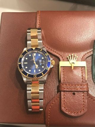 Rolex Submariner Blue Dial Stainless Steel and 18K Yellow Gold Bracelet 3