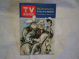 1965 Tv Guide Bonanza,  Lorne Greene,  Ted Cassidy Lurch The Addams Family,  M.  Landon