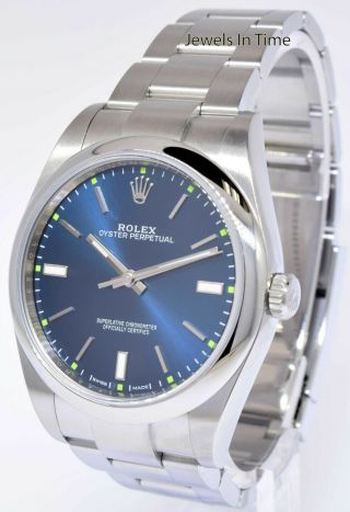 Rolex Oyster Perpetual 39 Steel Blue Dial Mens Watch Box/Papers 2020 114300 2