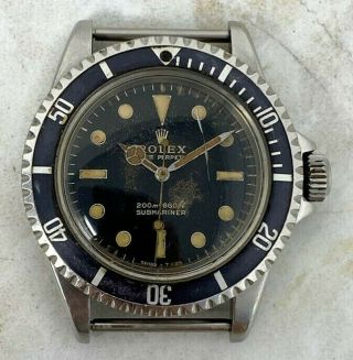 Vintage Rolex Submariner Gilt Dive Wristwatch Ref.  5513 Cal.  1530 C.  1966 Nr