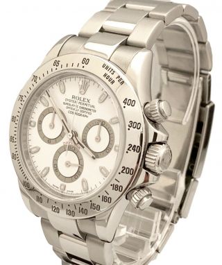 Rolex Daytona Stainless Steel Fat Buckle 2009 116520 White Dial 40mm Watch 3