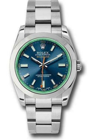 Rolex Milgauss Automatic 40mm Ref.  116400 Stainless Steel Blue Dial