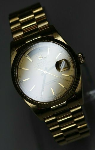 1988 Rolex President Day - Date 18038 18k Yellow Gold Stick Dial 36mm 2