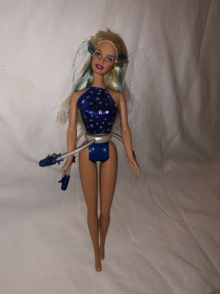 Barbie Starlight Fairy Magical Belt Lights Up Spins 1998 Mattel Star Blue Dress