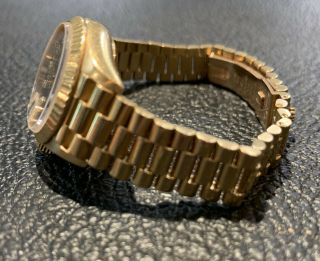 Rolex 18k yg President Ladies Gold Watch with Diamond Dial Ref 79178 3