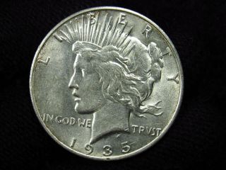 1935 - S Silver Peace Dollar Au,