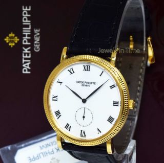 Patek Philippe 3919 Calatrava 18k Yellow Gold Mens Watch & Box 3919J 2