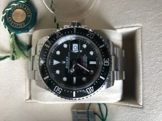 Rolex Red Sea Dweller 43mm Ceramic Ref 126600 Box And Cards