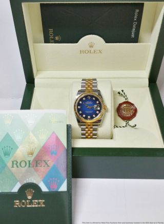 Rolex Datejust Diamond Dial 116233 Mens Wrist Watch Box And Papers