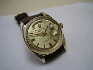 Rolex Mens 18k Solid Gold Day - Date President Ref 1803 - 1975 Watch