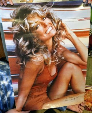 Vintage Iconic 1976 Farrah Fawcett Red Swimsuit Pro Arts Poster Cl 14 - 507