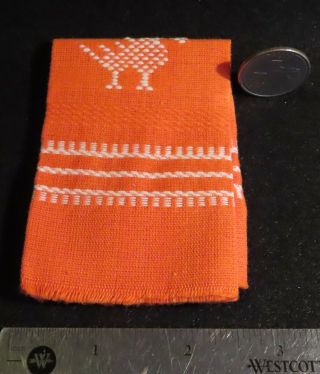 Orange Guatemalan Blanket Bedspread Tablecloth Estate - Ok 1:12 Mini 9331