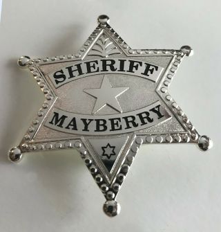 Andy Griffith Show Sheriff Mayberry Badge Prop Don Knotts Key Chain & Patch
