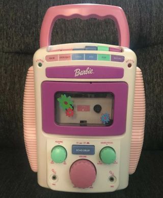 Mattel 2001 Cassette Tape Player Barbie Be - 477 Sing - Along - Karaoke Unit Only Deal