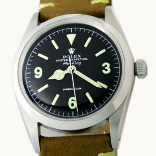 Rolex Air King Oyster Perpetual Explorer Dial Vintage Steel Wrist Watch