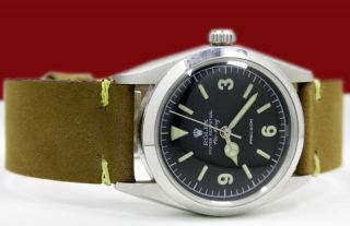 Rolex Air King Oyster Perpetual Explorer Dial Vintage Steel Wrist Watch 3