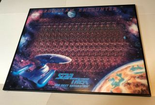 Star Trek 1993 “romulan Encounter " 22 " X 28 " 3d Hidden Ship Poster Rare Htf