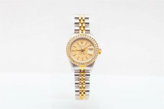 $10,  000 18k Yellow Gold Ss Datejust Ladies Rolex 1ct Vs G Diamond Watch Wty