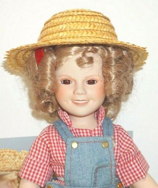 Shirley Temple 14 " Porcelain Doll Rebecca Of Sunnybrook Farm Danbury