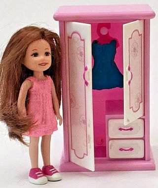 Lil Kidz Doll & Wardrobe With Two Dresses: 1:12 Kelly Chelsey Sized