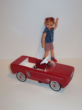 Hallmark Red 1964 1/2 Ford Mustang Pedal Car Fits Tutti Todd Chris And Friends