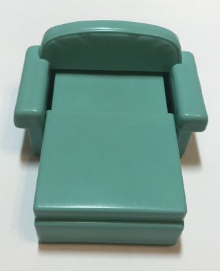 2001 Mattel Barbie Furniture Accessory Pull Out Turquoise Chase Lounge Chair 2
