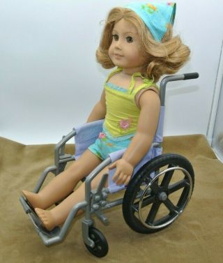 American Girl Doll Purple Wheelchair 18 