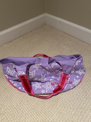 American Girl 2 - DOLL CARRIER Travel Bag Carry Case Purple with Stars 3