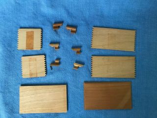 Dollhouse Miniature Wooden Chest Kit Finger Joints Colonial Mitered Legs 1:12 2