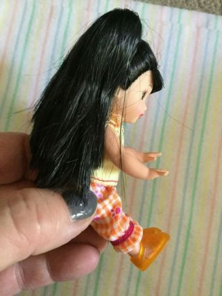 2005 Mattel Kelly Club 5 Barbie Doll Asian Jenny ? in Yellow Top Orange Check Pa 2