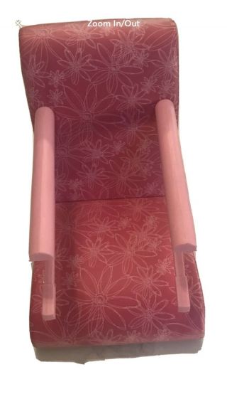 American Girl Treat Seat Pink Stars Clip On Table Booster Chair