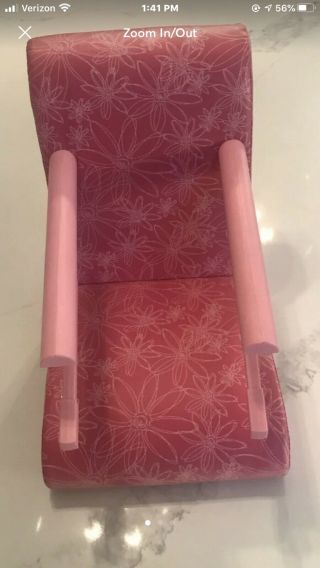 American Girl Treat Seat Pink Stars Clip On Table Booster Chair 2