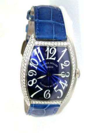 Franck Muller Master Of Complications 18k Gold 1.  90 Ct.  Diamond Blue Watch 6850