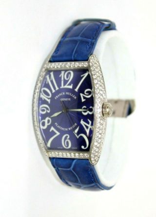 Franck Muller Master of Complications 18K GOLD 1.  90 Ct.  Diamond Blue Watch 6850 2