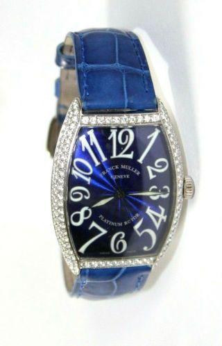 Franck Muller Master of Complications 18K GOLD 1.  90 Ct.  Diamond Blue Watch 6850 3