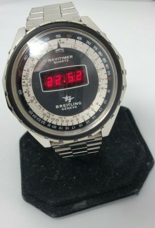 Vintage Rare N.  O.  S Breitling Led Watch Prototype