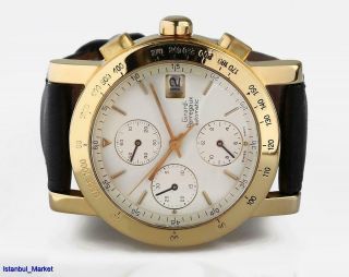 Girard Perregaux Ref 7000 Gbm 18k Yellow Gold Chronograph Wristwatch