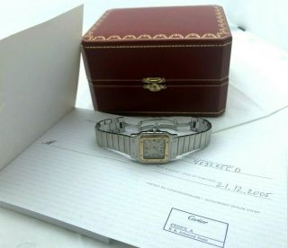 Cartier Santos Galbee 2319 Automatic Tank 2 Tone Steel 18K Solid Gold Box Papers 2