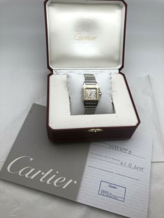 Cartier Santos Galbee 2319 Automatic Tank 2 Tone Steel 18K Solid Gold Box Papers 3