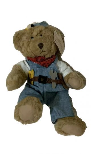 Russ Bears From The Past Mr.  Fix It Teddy Bear 10 " Stuffed Plush Adorable Toy