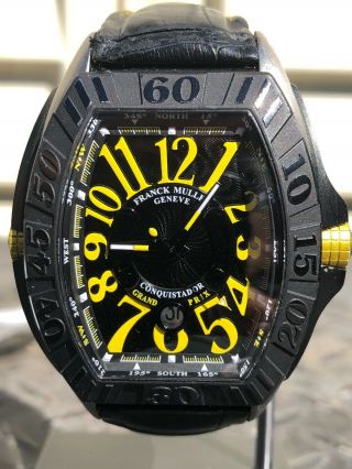 Franck Muller Conquistador Grand Prix 9900 Sc Gp Automatic Titanium Watch Box/pa
