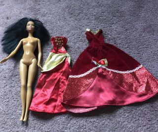 Barbie African American Doll With 2 Gowns