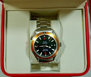 Omega Seamaster Planet Ocean Stainless Steel Automatic Mens Watch Box/book