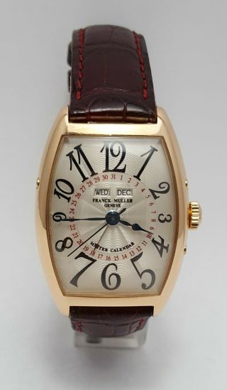 Franck Muller Master Calendar 2852MC 18K Rose Gold Leatherband Silver Dial Watch 3