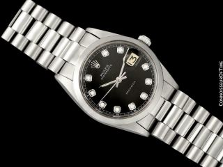 ROLEX OYSTERDATE Mens Stainless Steel & Diamond Watch - $6,  995,  - 2
