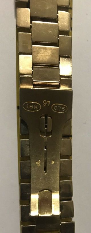 Rolex 18k Solid Yellow Gold Swiss Made President 20mm Bracelet Bark Loos