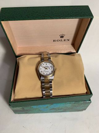 Rolex 18k Gold & Stainless Datejust Watch And Appraisal.  162033.  No Box