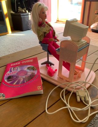 1997 Talk With Me Barbie Cd Rom,  Desk,  Chair,  Barbie,  Shoes