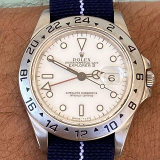 Rolex Explorer Ii Ref.  16570 S Serial Watch 100 Polar White Dial